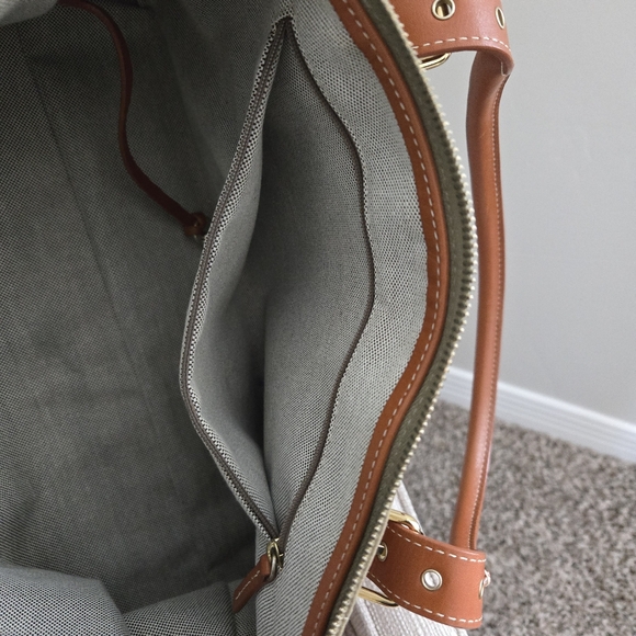 DOONEY & BOURKE NWOT PEBBLE LEATHER SATCHEL w/ coin purse - Picture 9 of 10